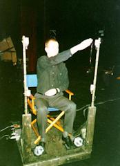 Ed calibrating the Sensor Chair in London, March 1996