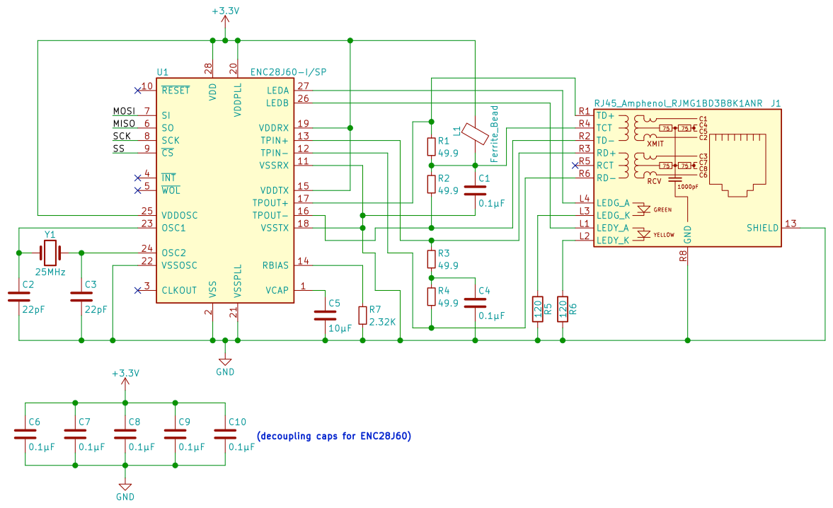 schematic for Ethernet circuit